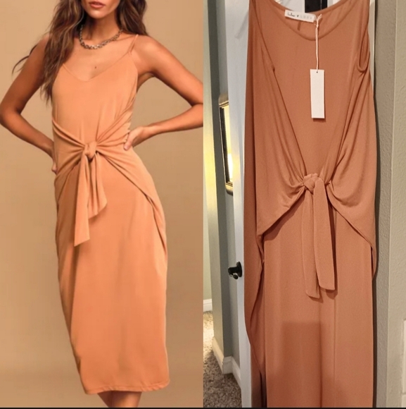 🧡NWT Front Tie Dress - Picture 2 of 9